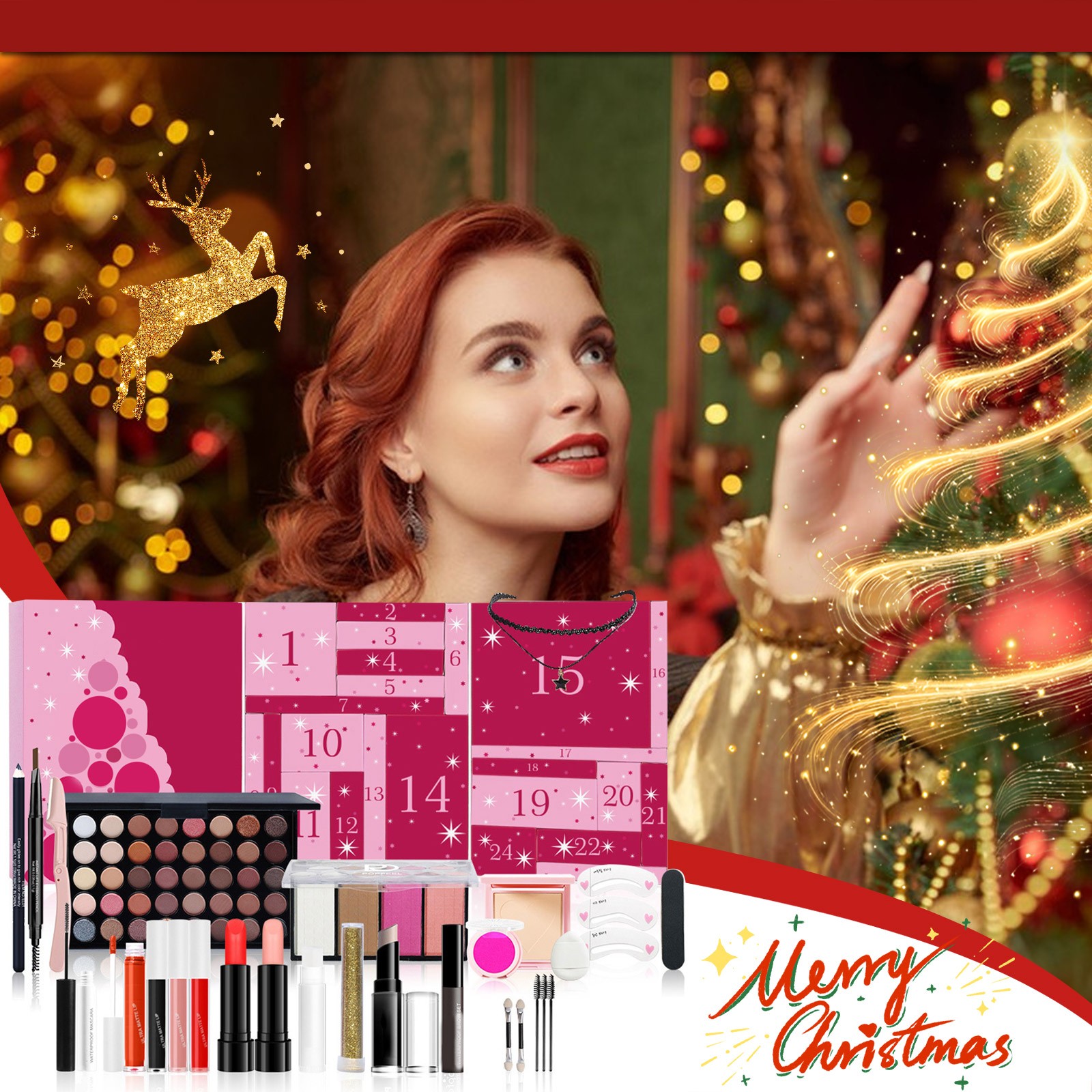 Beauty Makeup Tool Collection - Girls Makeup Advent Calendar Surprise Blind