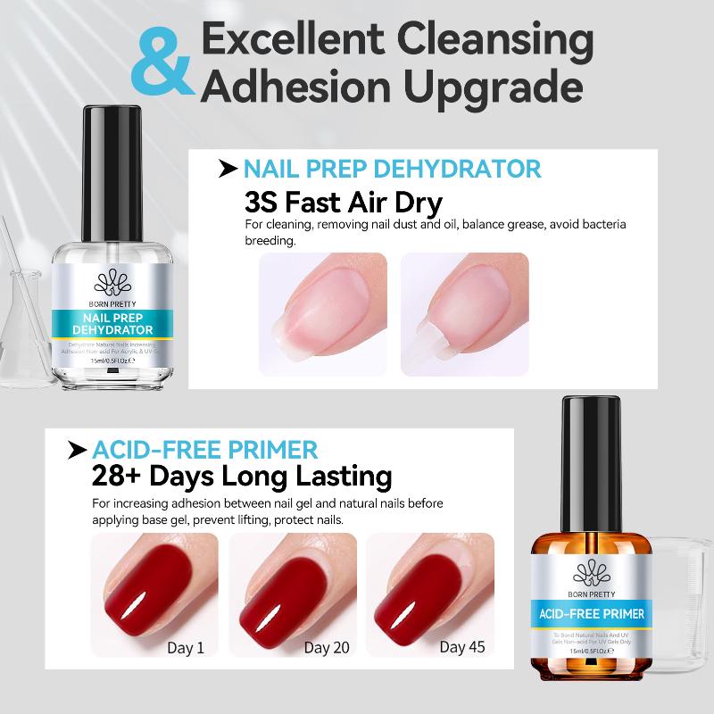 Nail Dehydrator Primer - 2Pcs No Need LED Lamp To