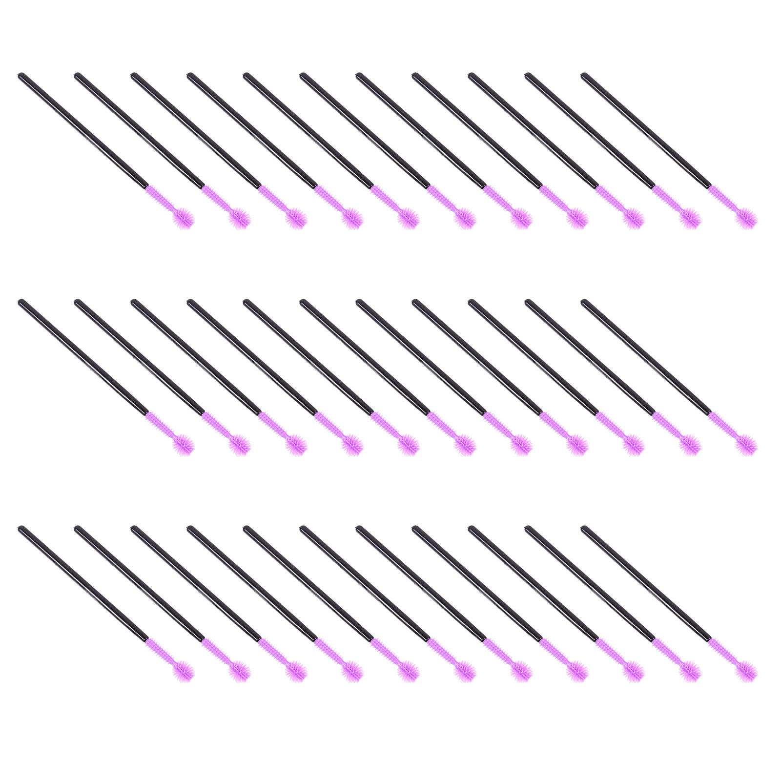 Beauty Makeup Brushes - 50Pcs Purple Disposable Eyelash Brush Small