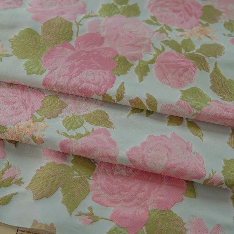 Yarn-dyed Jacquard Fabric Pink - Beauty Flower Makeup review and price