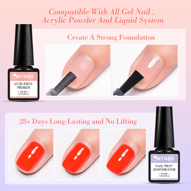 5PCS Nail Gel Set Complete Kit - Nail Dehydrator Primer review and price