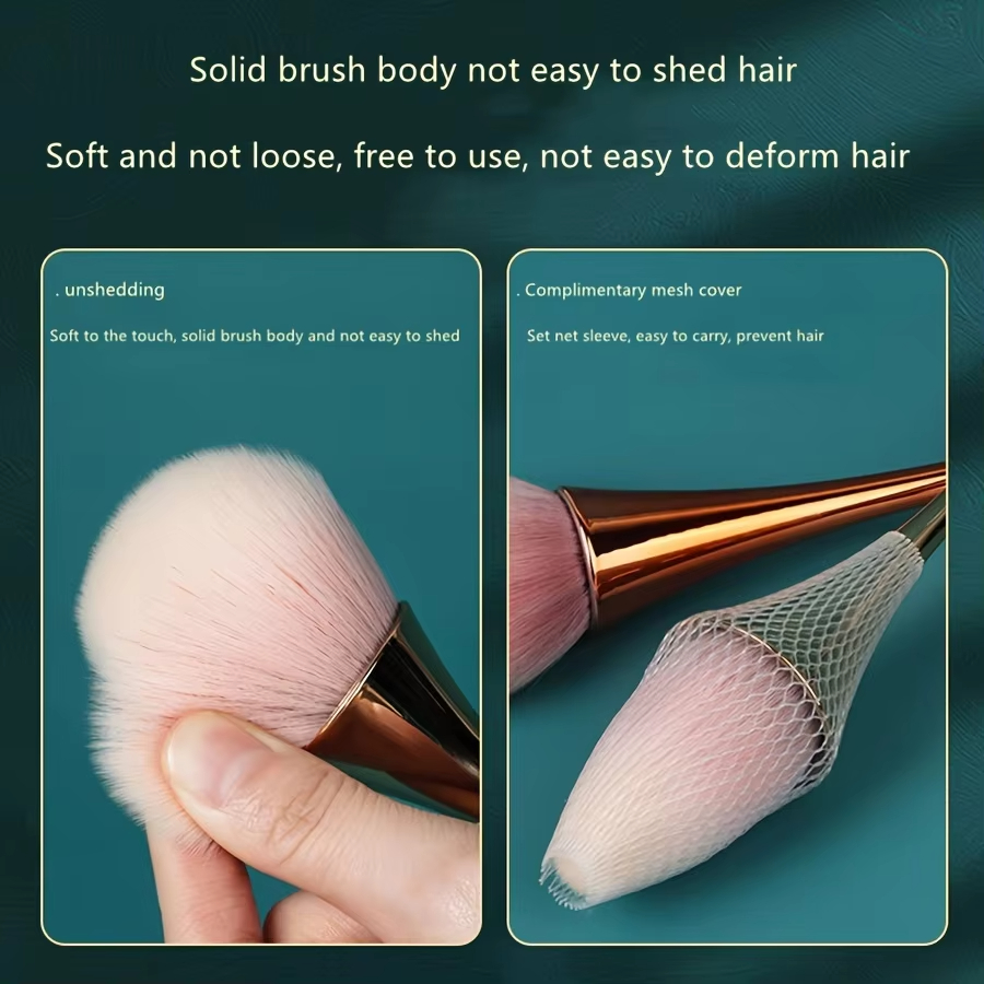 Rose Golden Fan Makeup Brush,C - Beauty Flower Makeup review and price