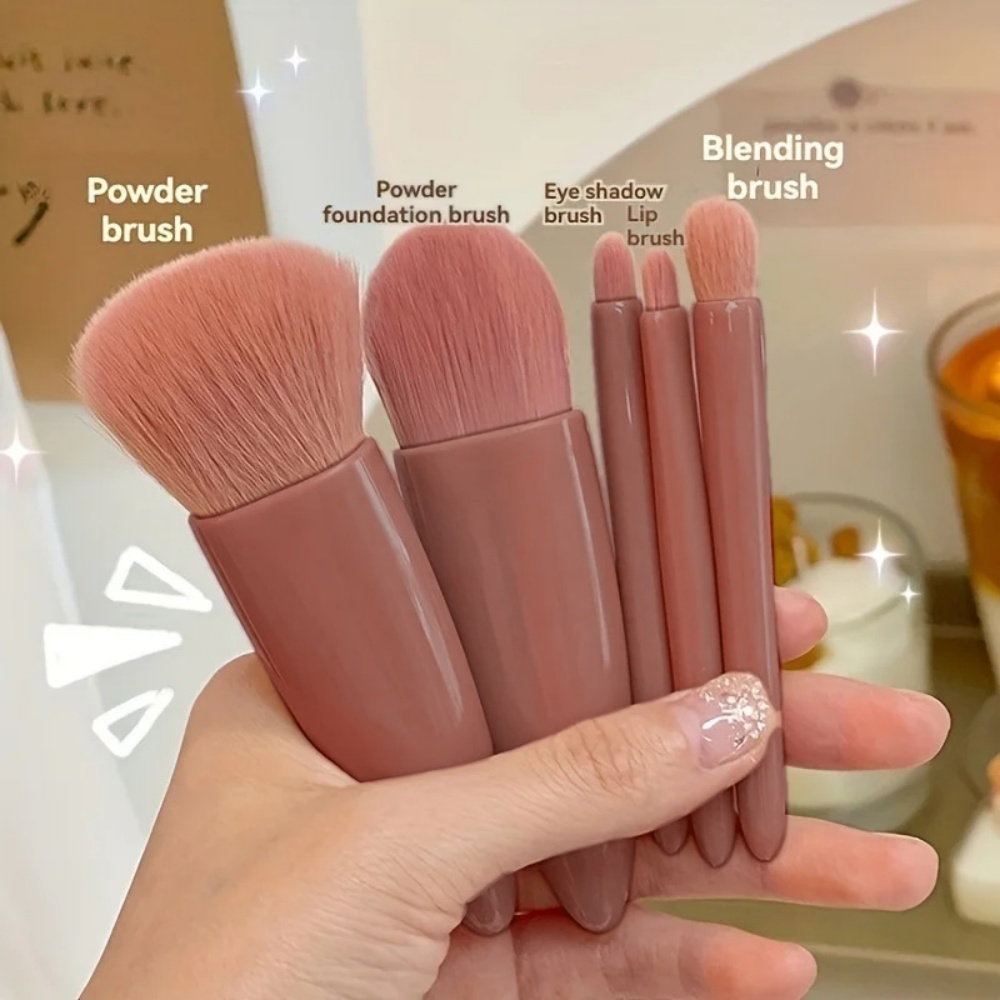 5Pcs Portable Cosmetic Brush S - Beauty Makeup Tool Collection review and price