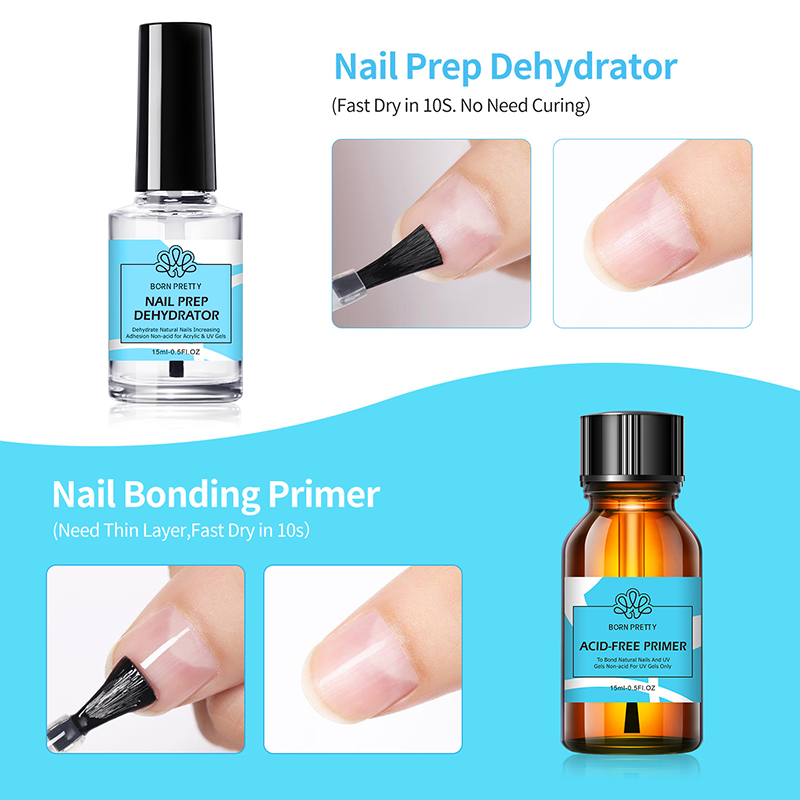 BORN PRETTY 2pc 15ml Nail Prim - Nail Dehydrator Primer review and price