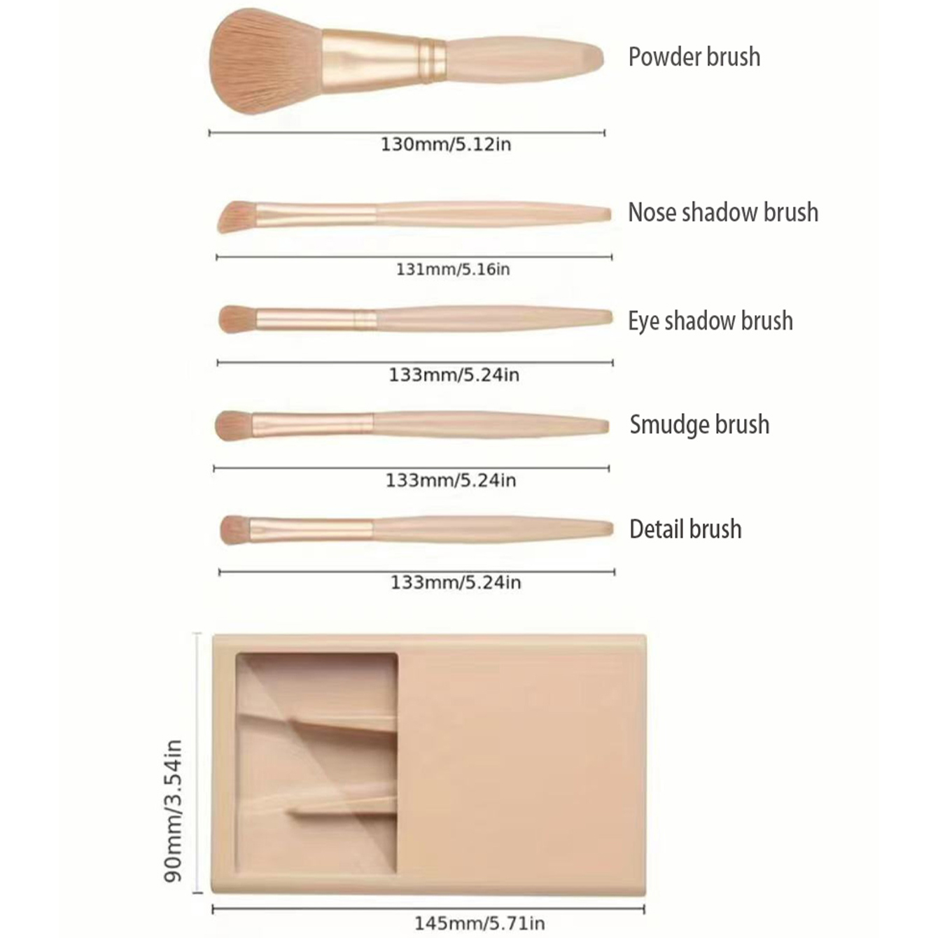 5pcs Cosmetic Brush Kit With M - Beauty Makeup Tool Collection review and price