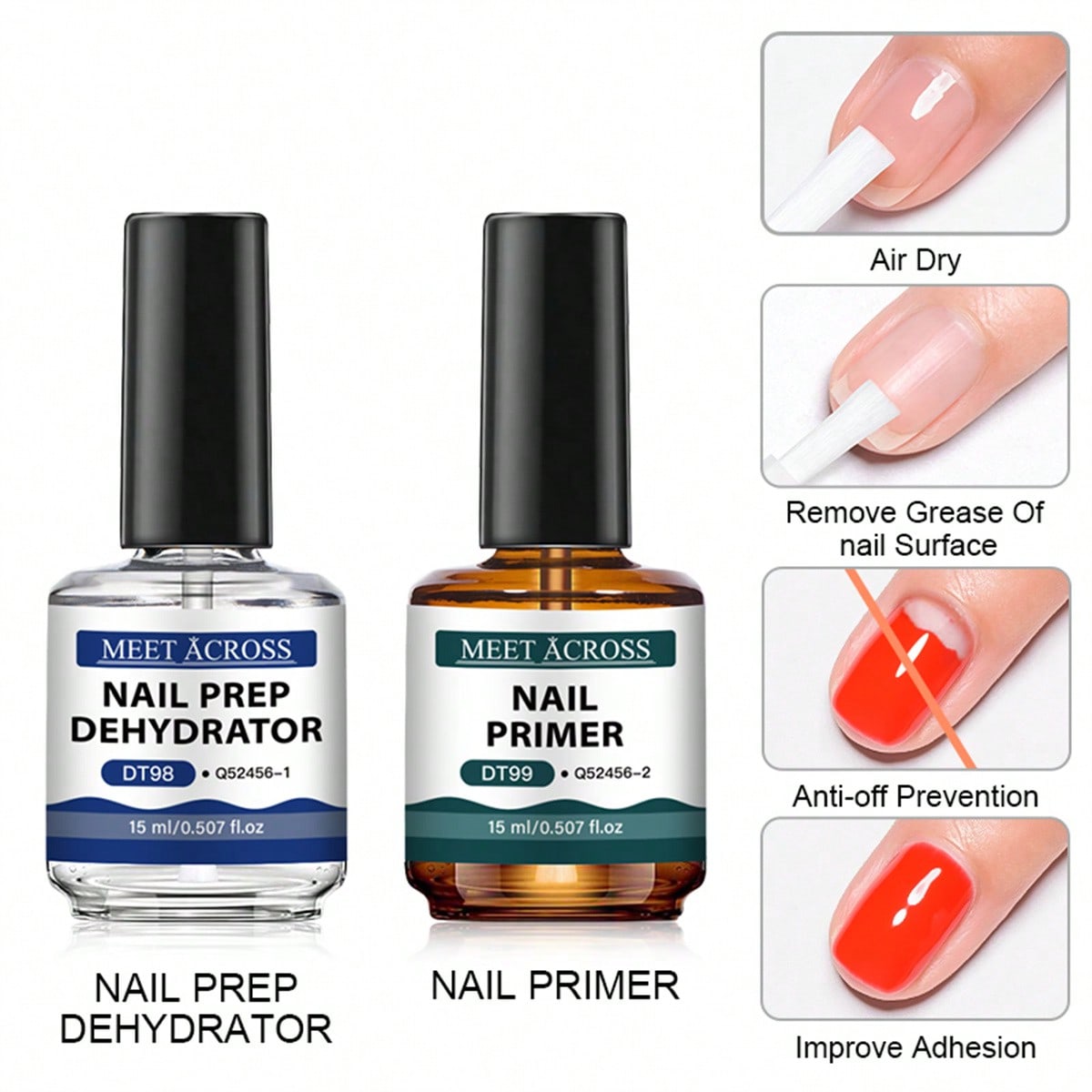 2pcs 15ml Nail Primer & Nail P - Nail Dehydrator Primer review and price