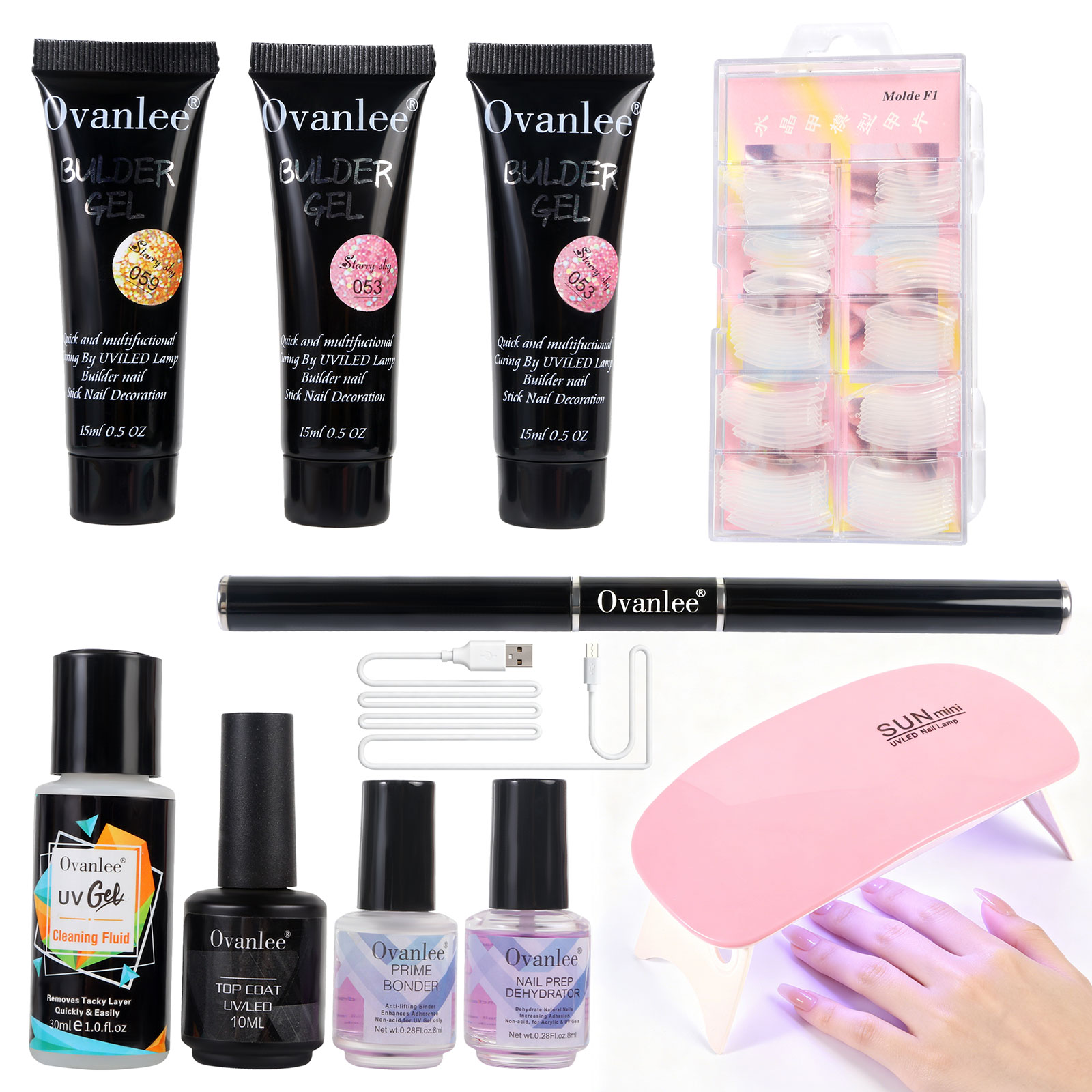 Ovanlee 3-Tube Nail Extension  - Nail Dehydrator Primer review and price