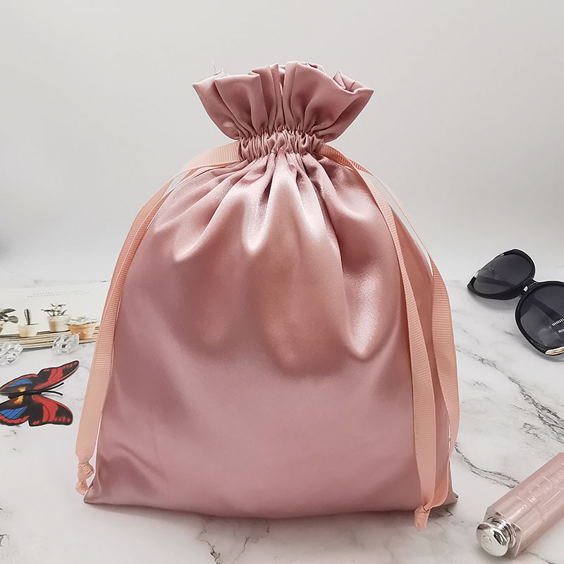 Custom Logo Satin Drawstring B - Beauty Flower Makeup review and price