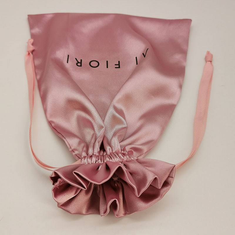 Custom Logo Satin Drawstring B - Beauty Flower Makeup review and price